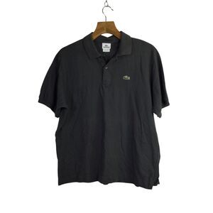 Lacoste  Mens Polo Shirt 5191L Short Sleeves Collared Stretch Gray Size 7